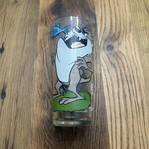 Vintage Taz Porky Pig Glass Pepsi Collector Series 1976 Fishing